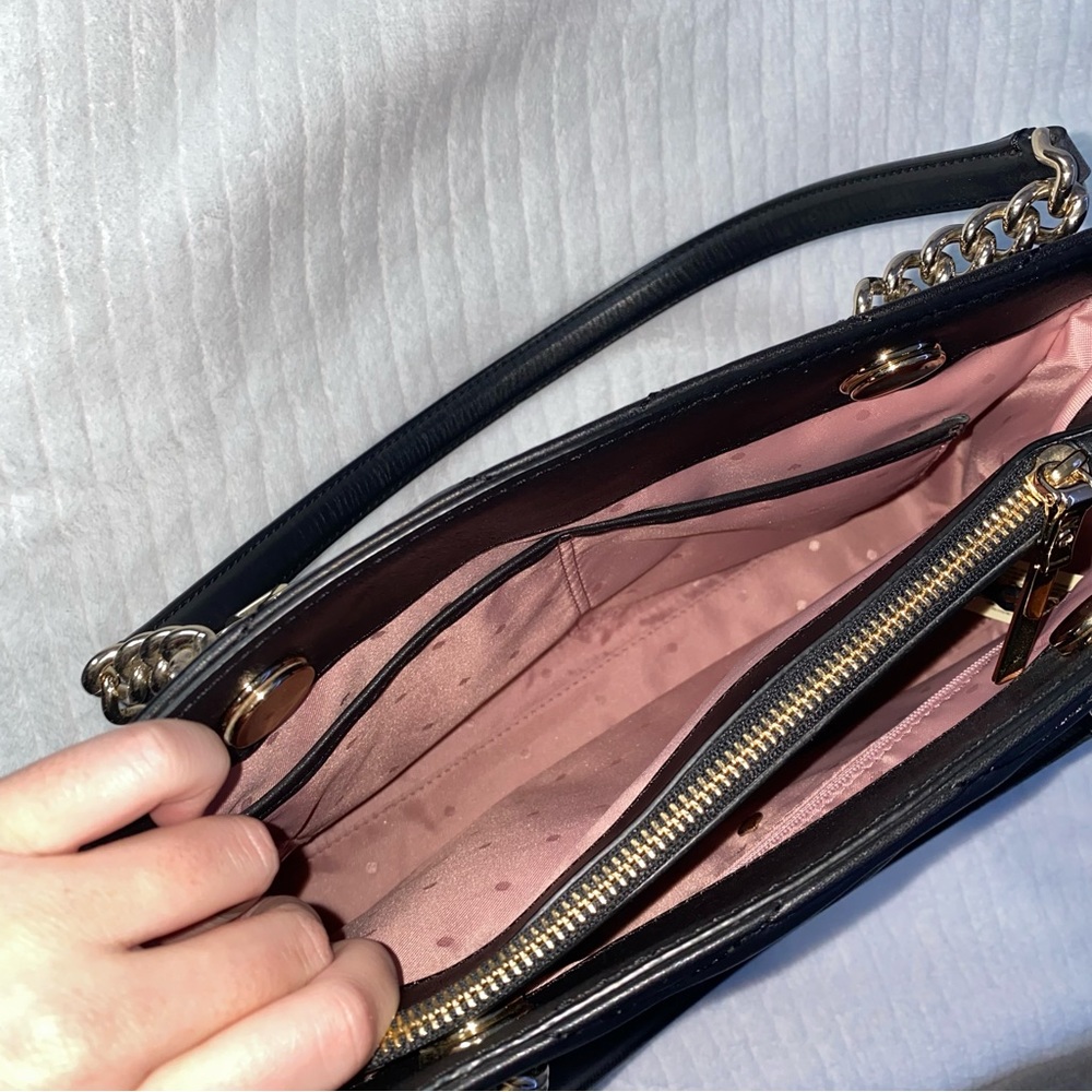Kate Spade Reese Park Cournee Chevron Leather Bag - Picture 9 of 12